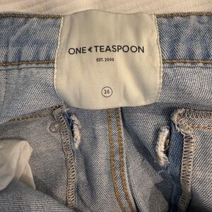 One Teaspoon Light Blue Distressed Denim Jeans